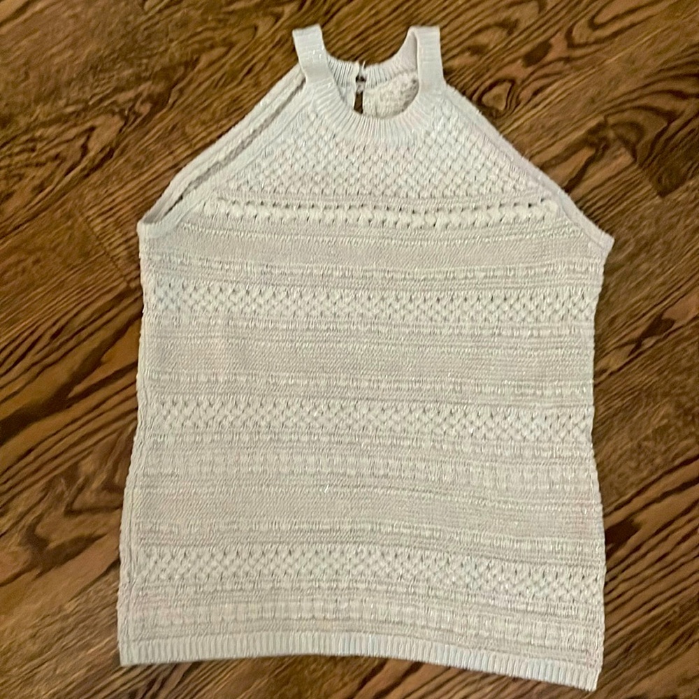 SOLD! NWOT WHBM hand knitted sleeveless sweater